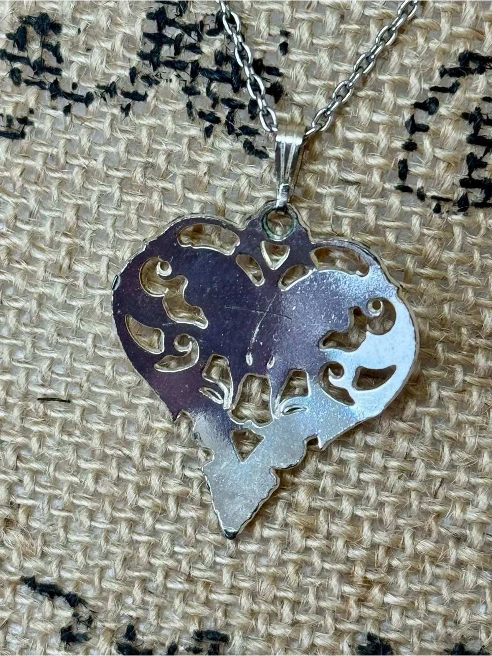 Women’s Silver Butterfly Heart Necklace | #B24